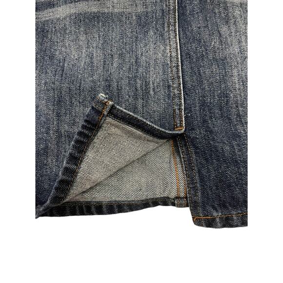 J. Crew Womens Size 2 Front Slit Mini Denim Jeans Skirt 27" Waist x 17" Long - Picture 6 of 16